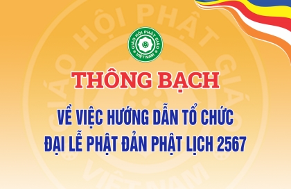 Thông bạch hướng dẫn tổ chức Đại lễ Phật đản Phật lịch 2567